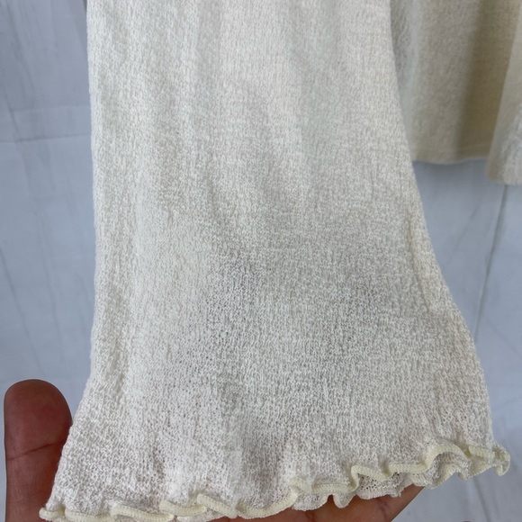 Madewell Texture & Thread Ruffle Long Sleeve Blouse Size XL - Picture 5 of 7